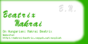 beatrix makrai business card